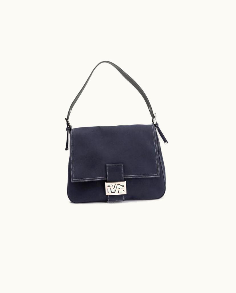 Fendi FENDI Mama Baguette Shoulder Bag in Navy Blue