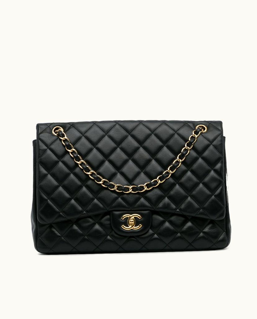 Chanel Chanel Maxi Classic Lambskin Single Flap Bag Black