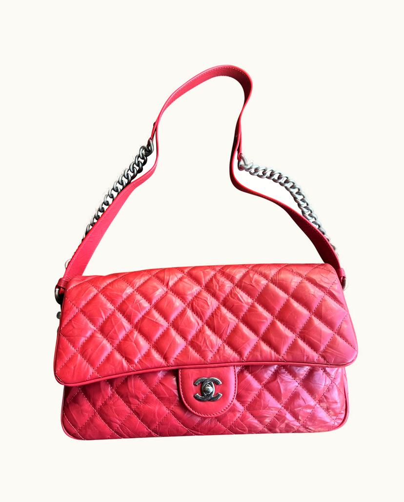 Chanel Chanel Classic Flap Bag Leather In Red