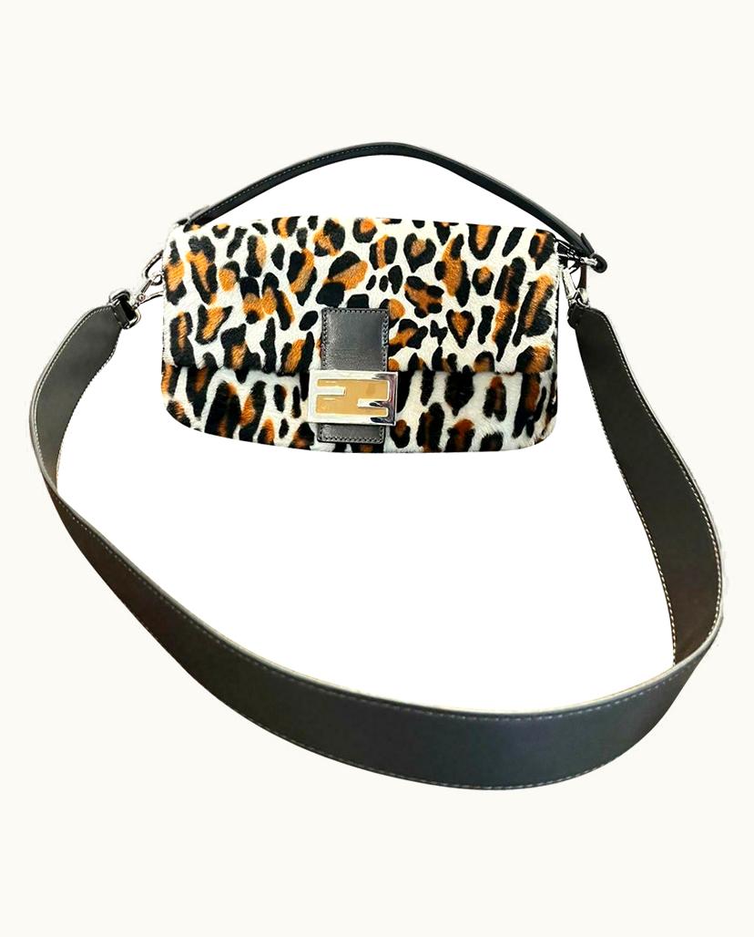 Fendi Fendi Cavallino Women's Baguette Bag Leopard Print
