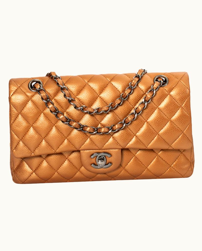 Chanel Chanel Timeless Flap Bag Leather Gold