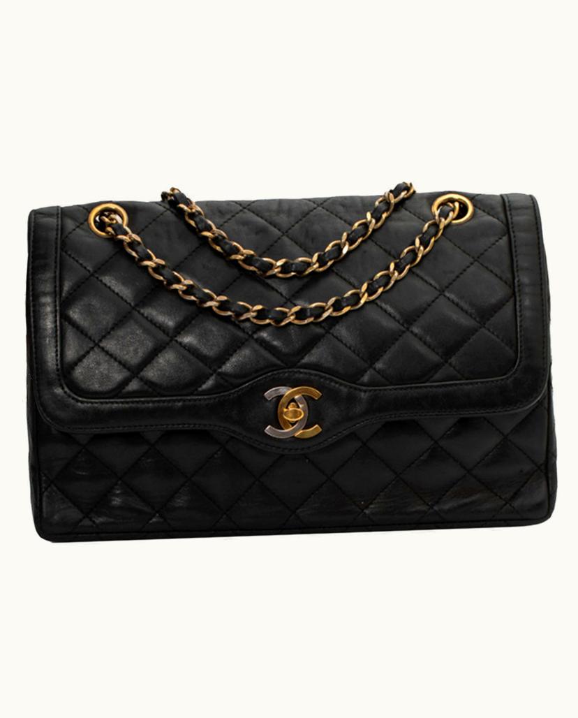 Chanel CHANEL Timeless Classic Leather Shoulder Bag in Black