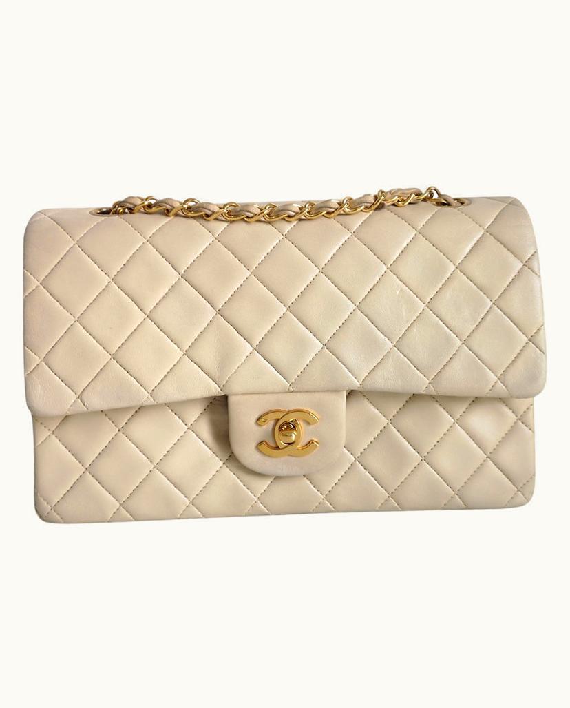 Chanel Chanel Women's Classic Flap Bag In Beige Leather
