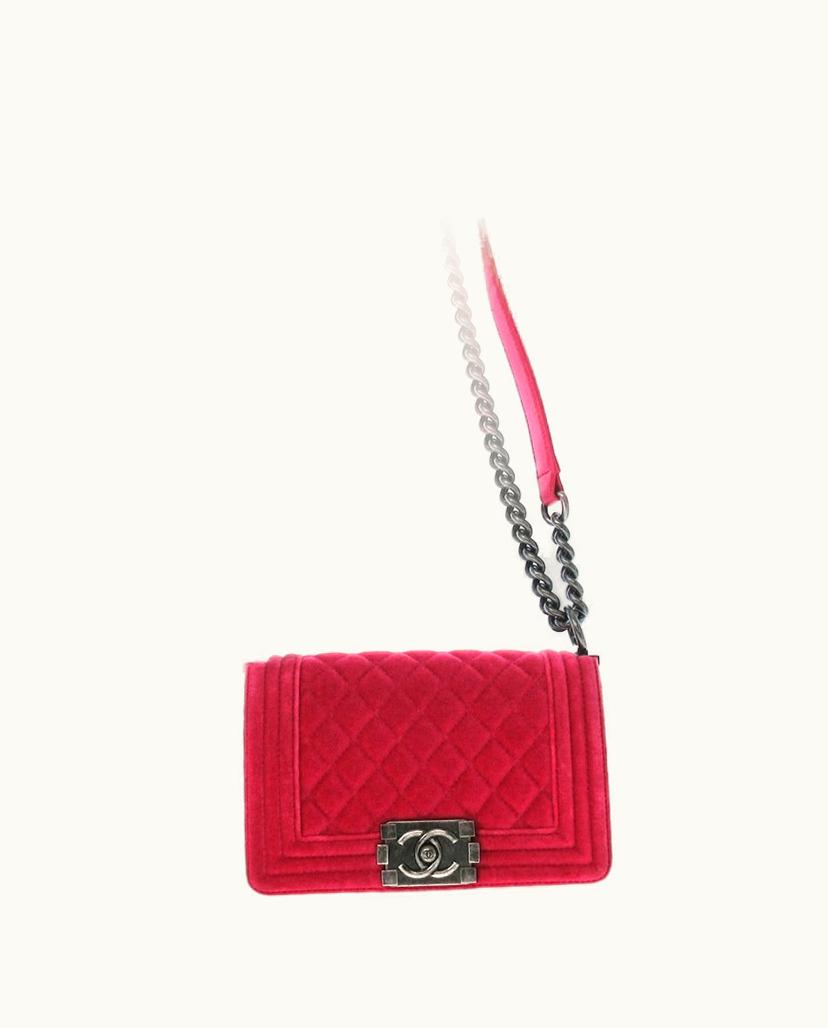 Chanel Chanel Women's Boy Bag Suede In Fuchsia