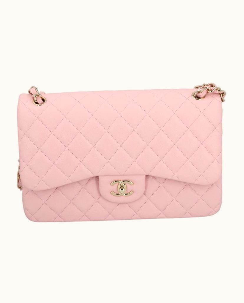 Chanel Chanel Big Classic Bag Shoulder Bag Pink