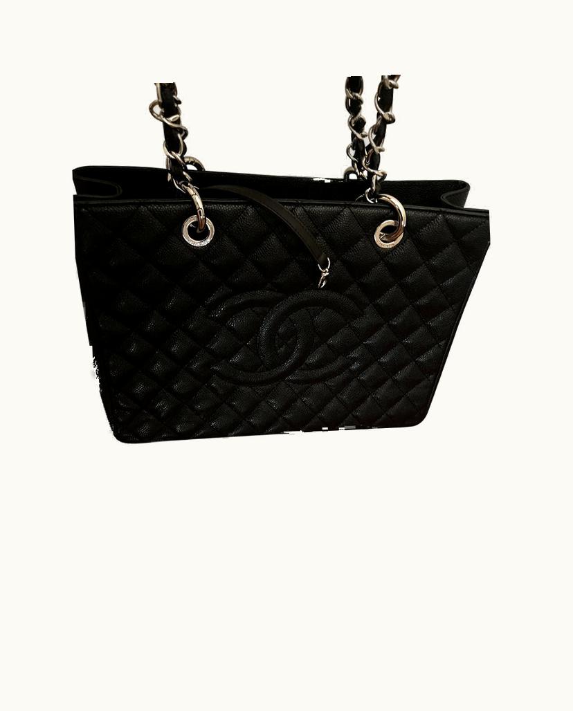 Chanel Chanel Shopping Tote Women's Leather Black Classic