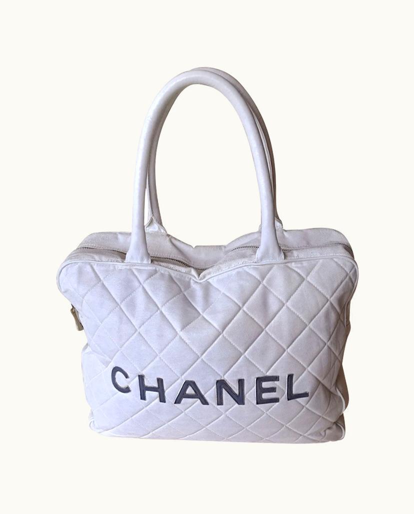 Chanel Chanel Women's Handbag Canvas In White