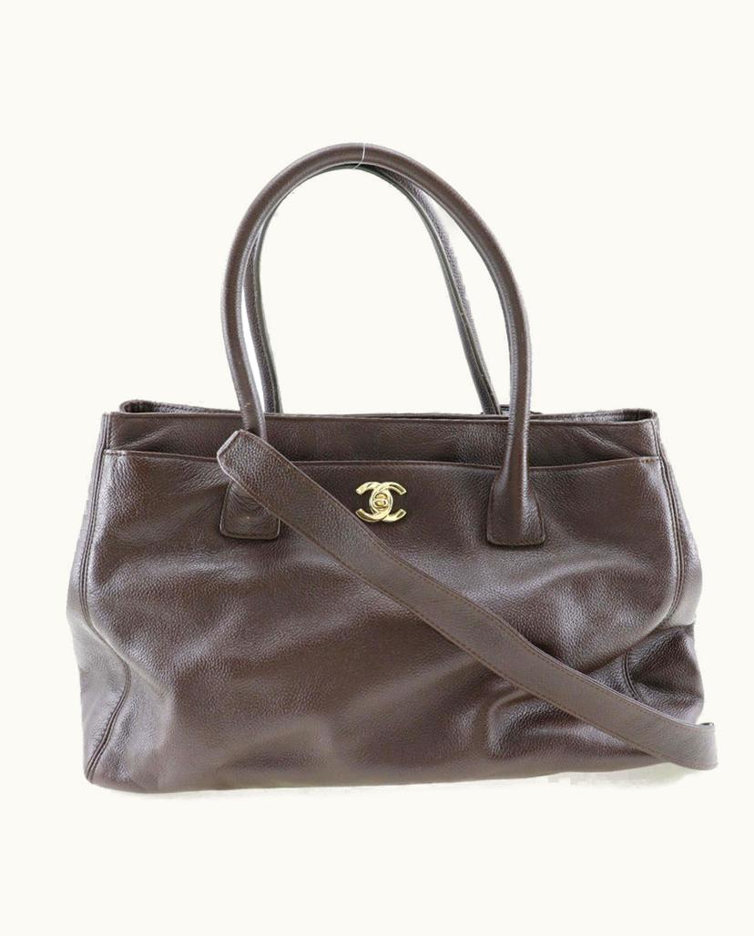 Chanel Chanel Executive Shoulder Tote Leather Bag Brown