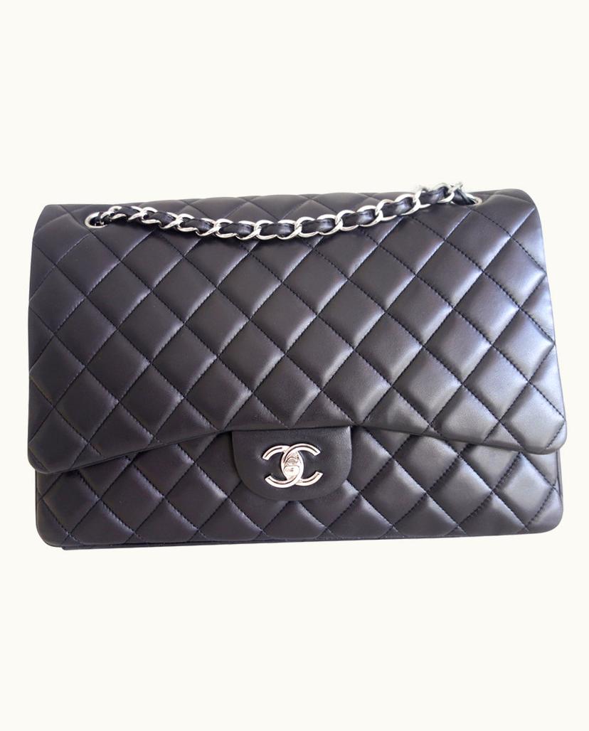 Chanel Chanel Classic Maxi Bag Leather Shoulder Bag Black