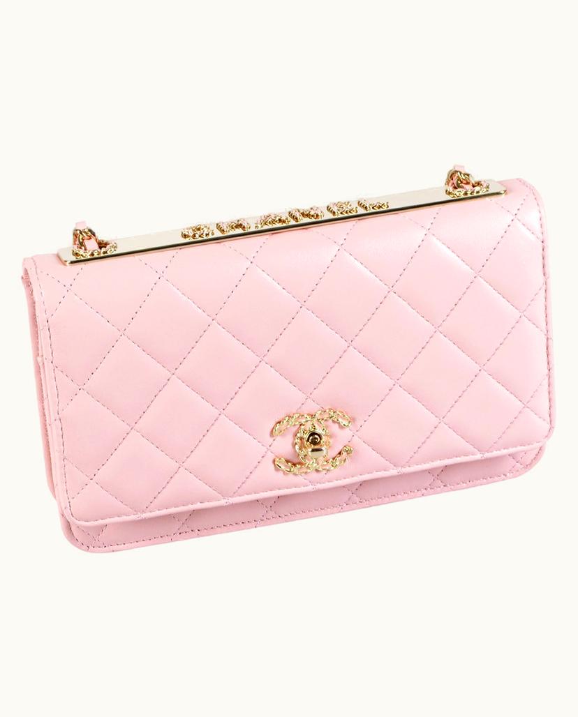 Chanel CHANEL Trendy Wallet On Chain Lamb Leather Pink