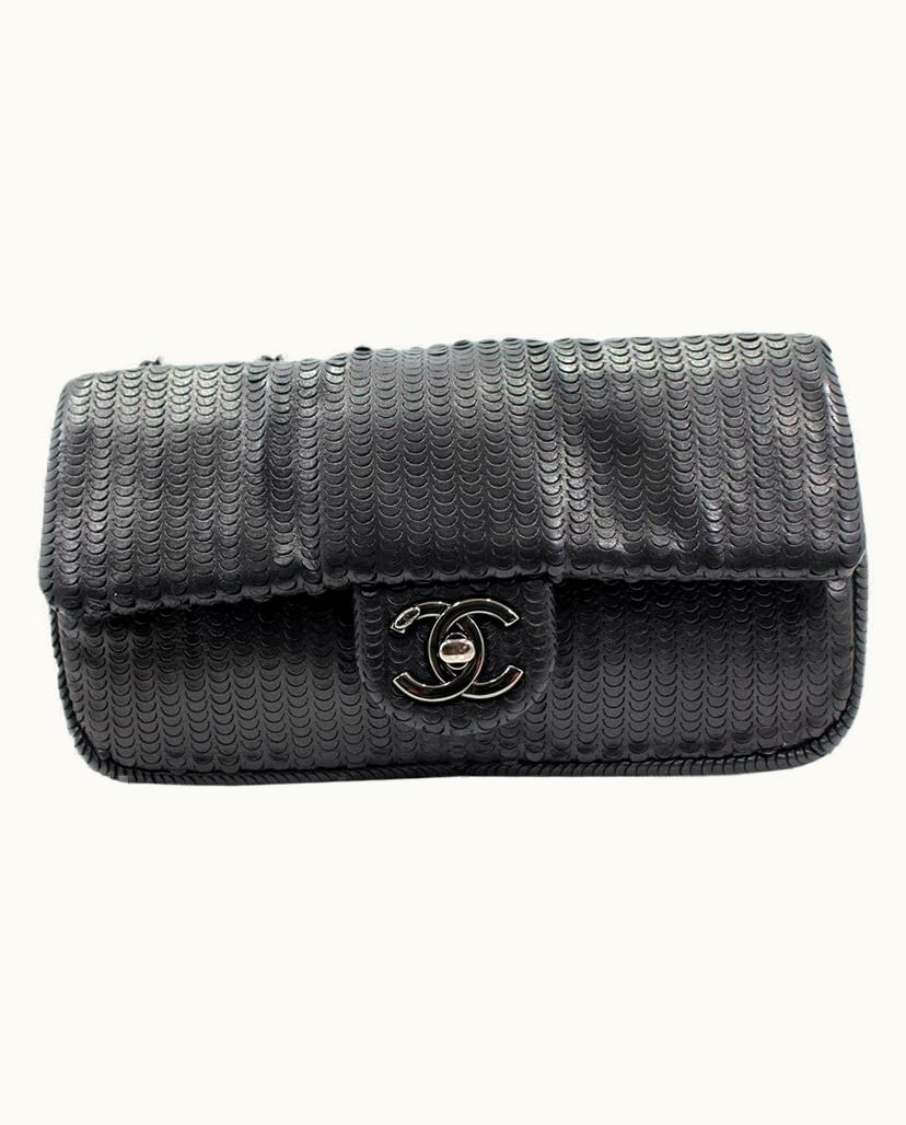 Chanel Chanel Shopping Flap Bag Leather In Black