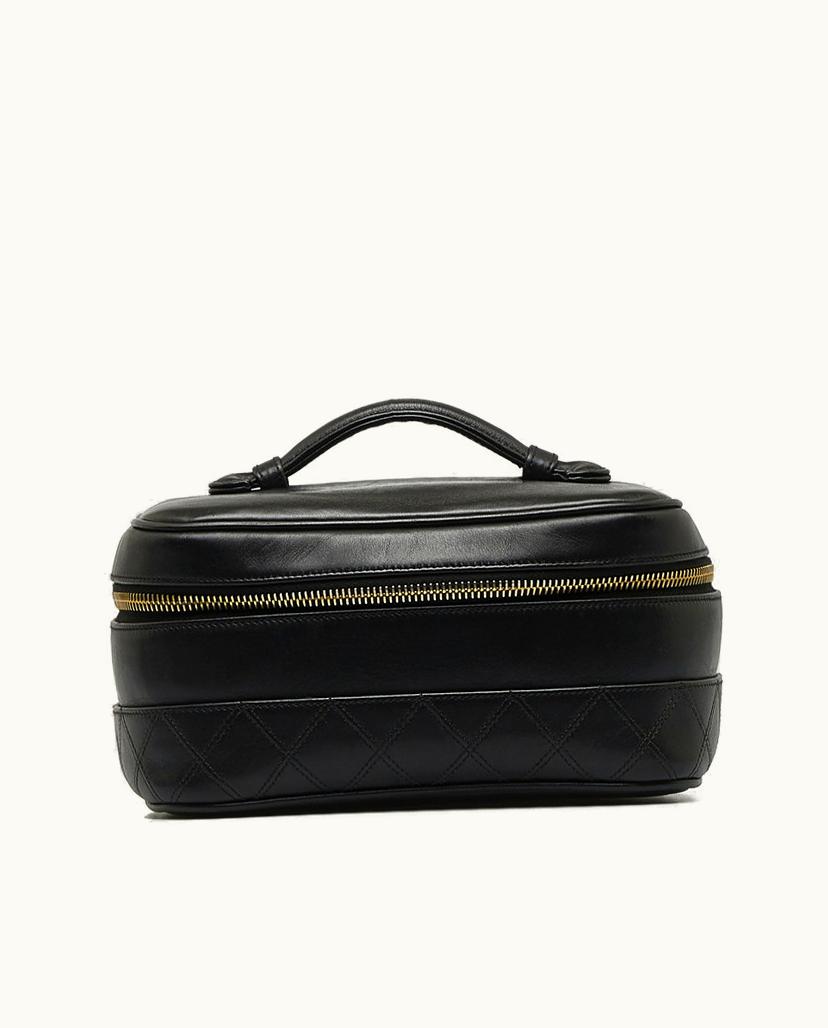 Chanel Chanel Quilted Vanity Bag Lambskin Leather Black