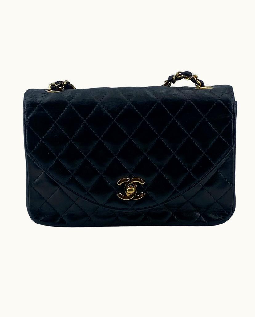 Chanel Chanel Flap Bag Leather Women's Black