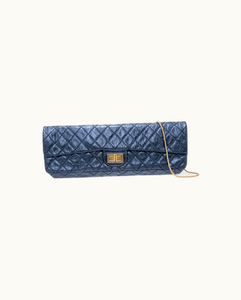 Chanel Chanel Blue Leather Shoulder Bag for Women