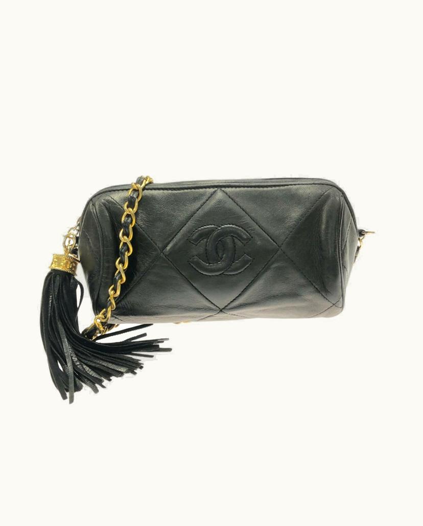 Chanel Chanel Matrasse Shoulder Bag Leather In Black