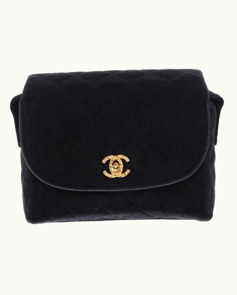 Chanel Chanel Classic Shoulder Bag Suede In Black