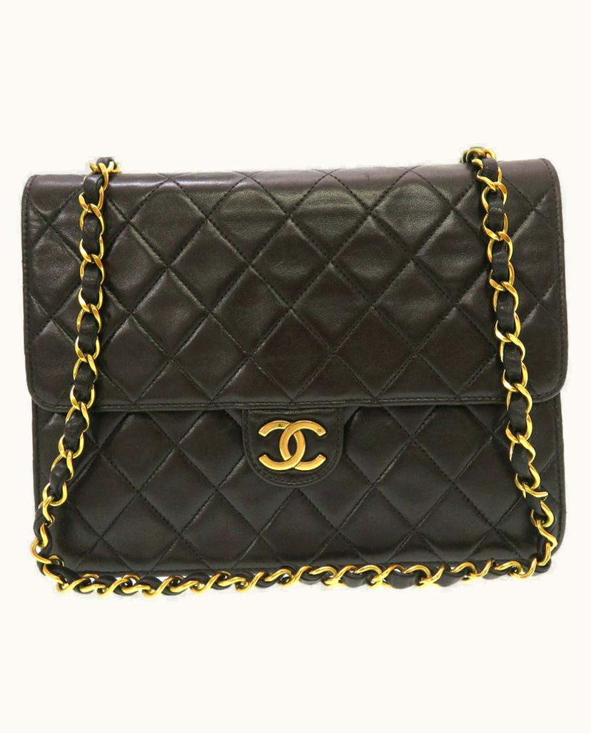 Chanel Chanel Matelassé Women's Shoulder Bag in Black Pony-style Calfskin
