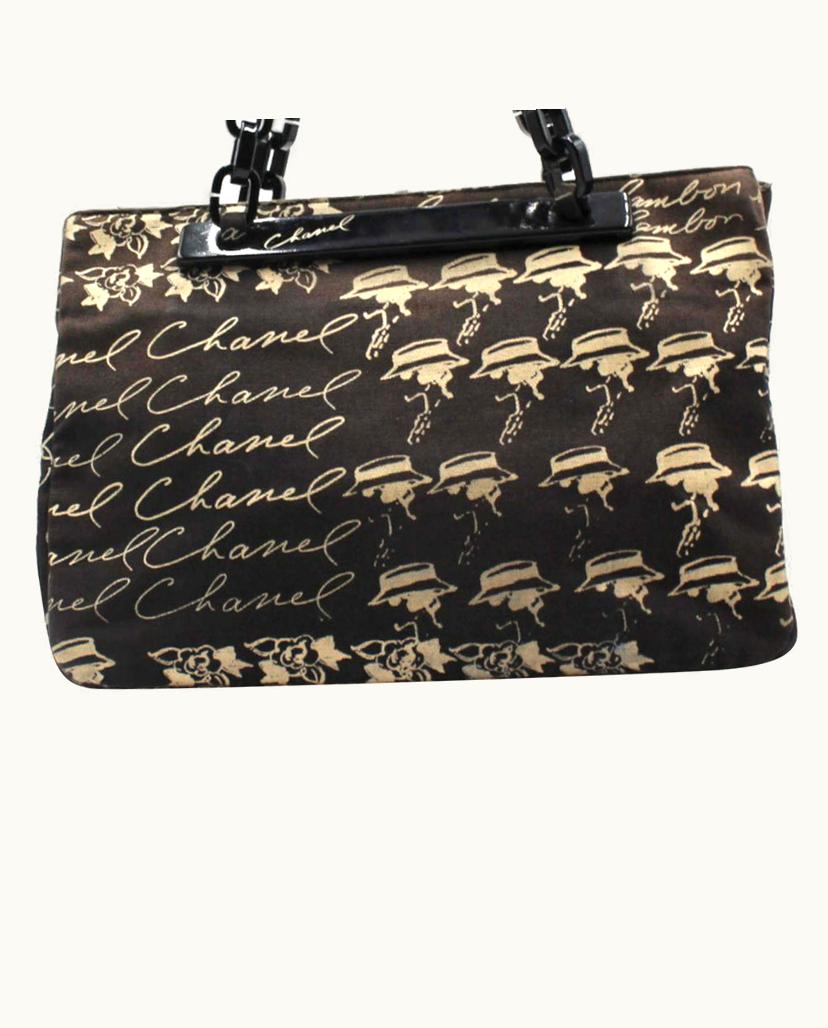 Chanel Chanel Medium Shopping Bag Canvas In Black & White