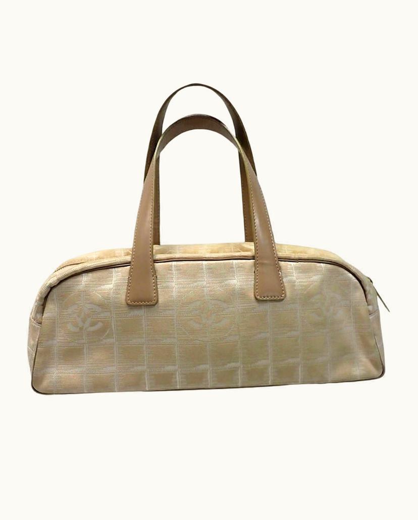 Chanel Chanel Travel Line Handbag Canvas Beige