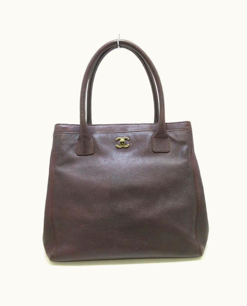 Chanel Chanel Executive Line Tote Bag Leather In Dark Brown