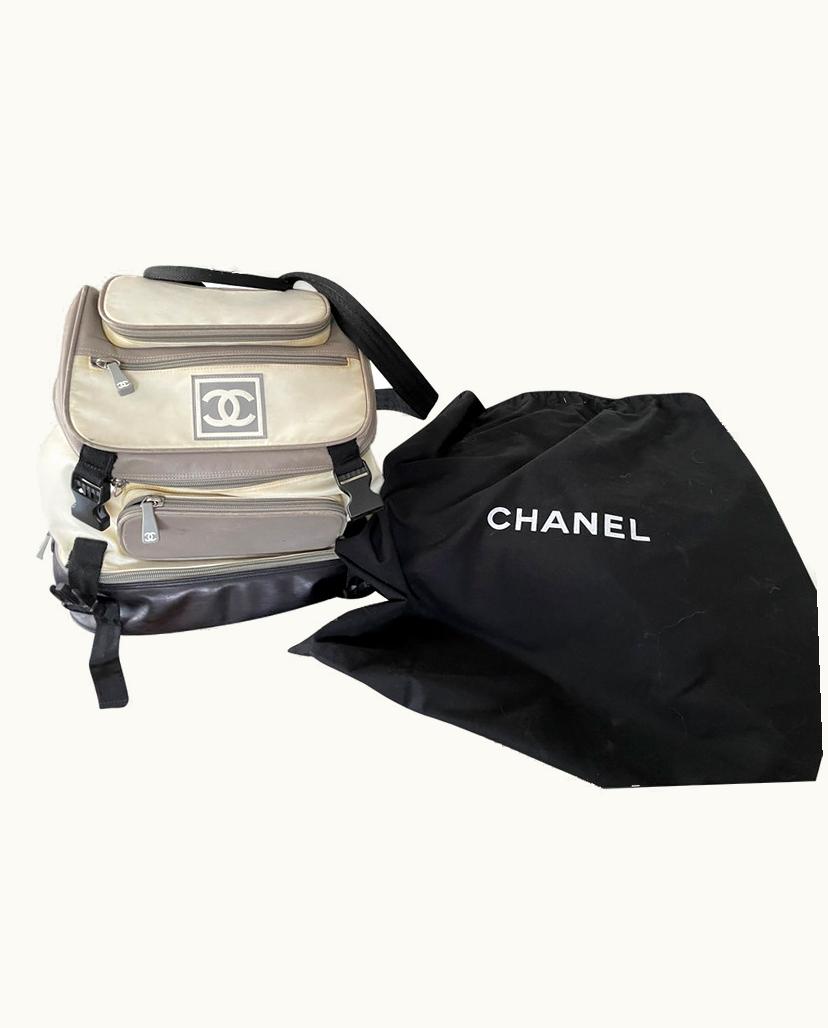 Chanel Chanel Women's Backpack Patent Leather In Beige
