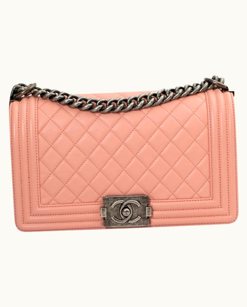 Chanel CHANEL Boy Bag Leather Women's Pink