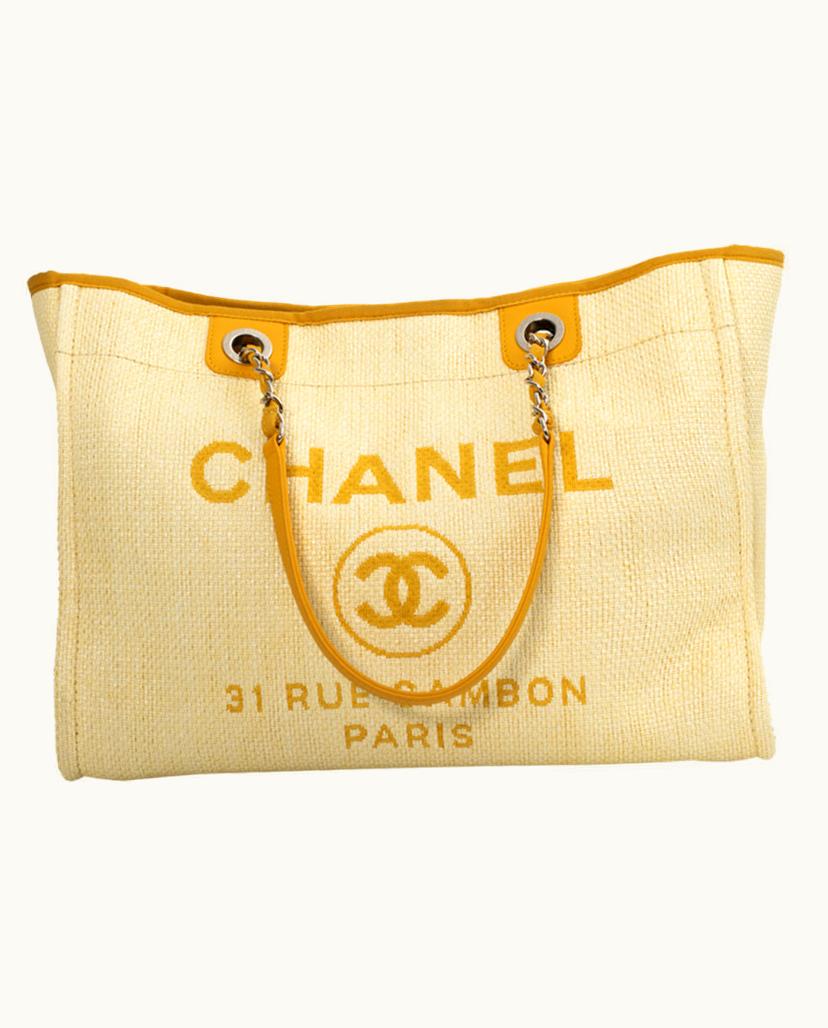 Chanel Chanel Women's Deauville Canvas In Yellow