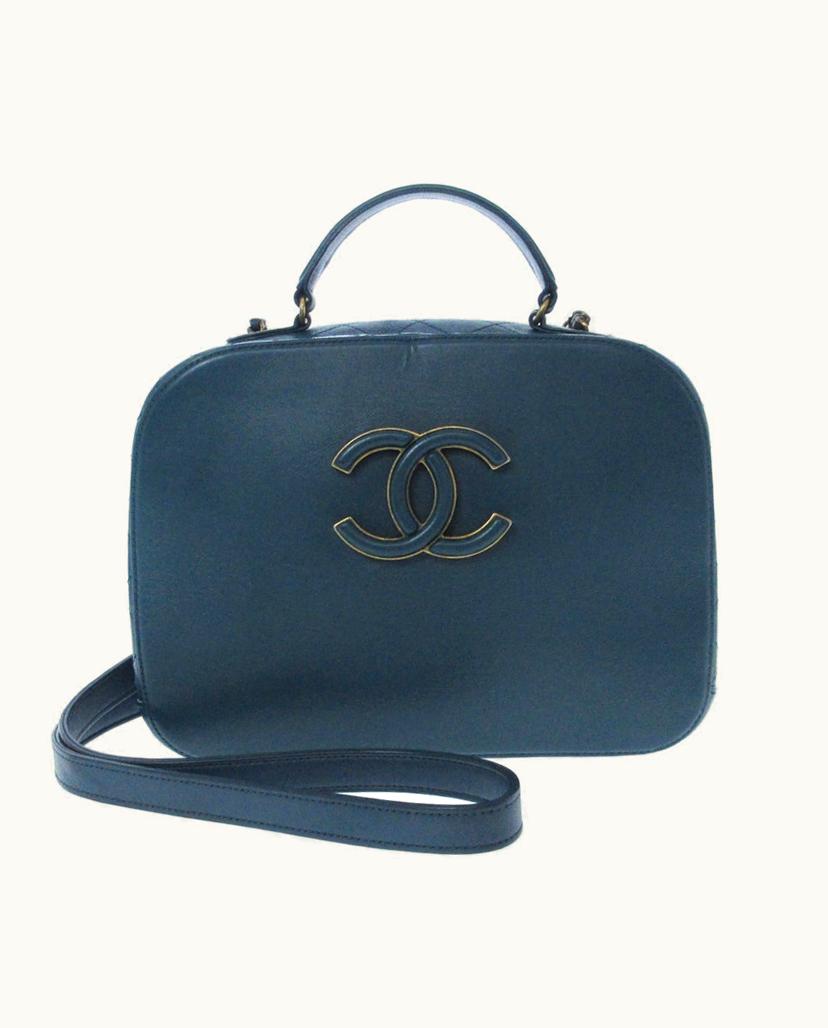 Chanel Chanel Matelassé Shoulder Bag Women's Leather Blue