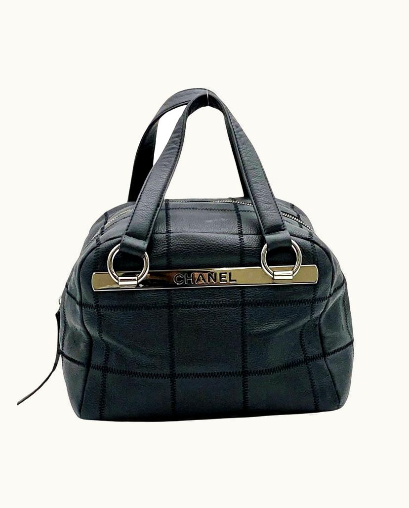 Chanel Chanel Tablette de Chocolat Boston Bag Leather In Black