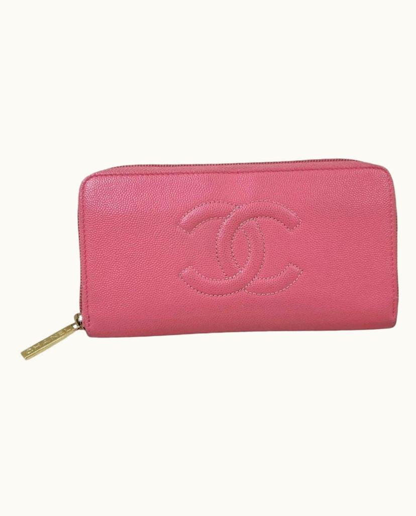 Chanel Chanel Women's Clutch Bag Leather In Pink