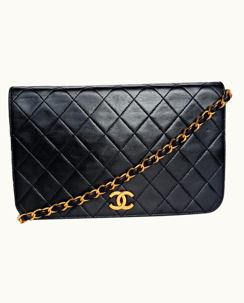 Chanel Chanel Single Flap Bag Lambskin Leather Black