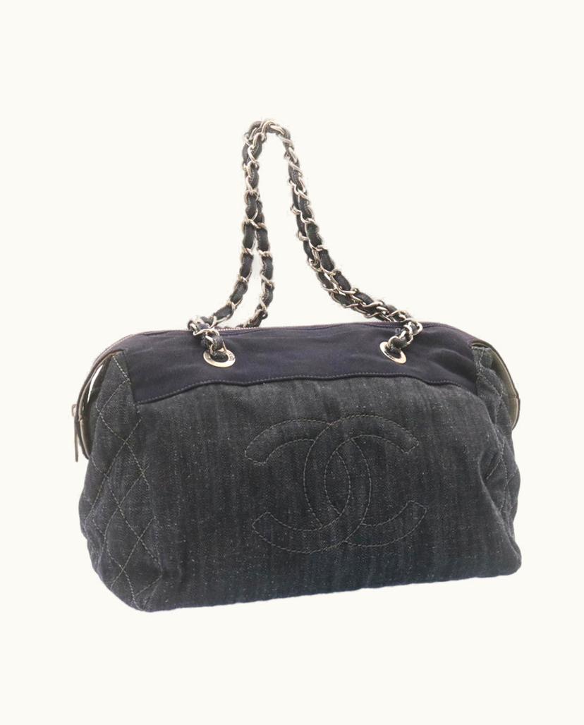 Chanel Chanel Women's Shoulder Bag Jeans Fabric In Black