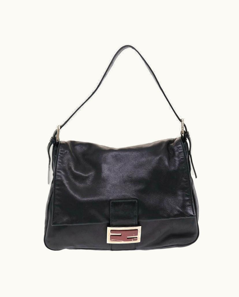 Fendi Fendi Mamma Baguette Women's Shoulder Bag Black