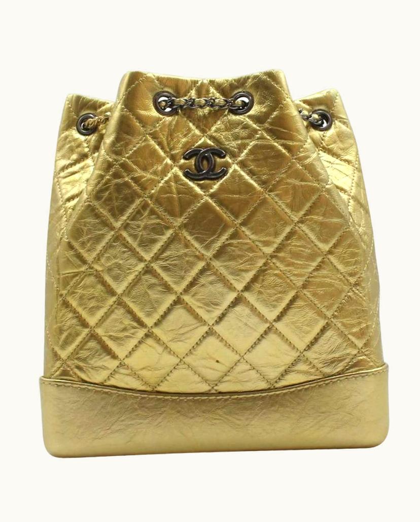 Chanel Chanel Women's Shopper Leather In Gold