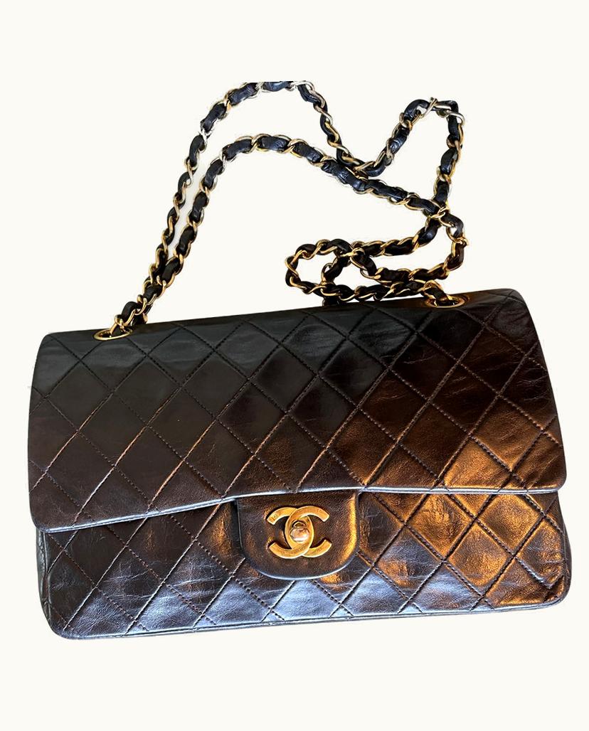 Chanel Chanel Double Flap Bag Classic Black-Golden-DarkRed