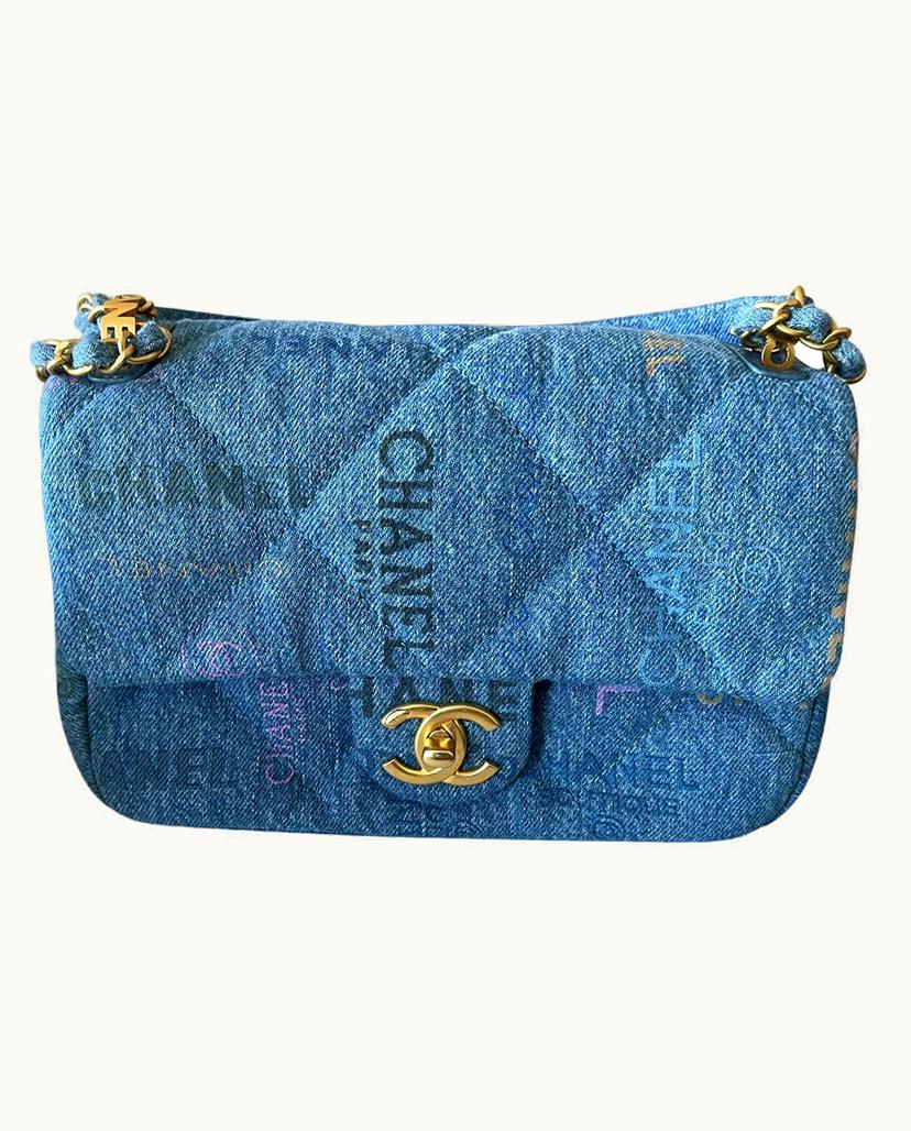 Chanel Chanel Women's Handbag Jeans Fabric In Cream