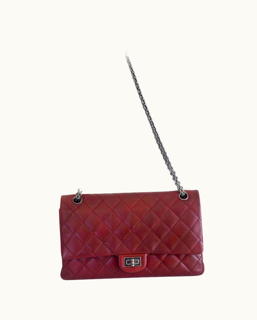 Chanel Chanel Reissue Double Flap Bag Calfskin Bordeaux
