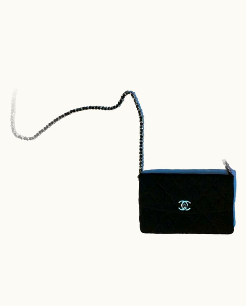 Chanel Chanel Women's Wallet On Chain Wool In Black