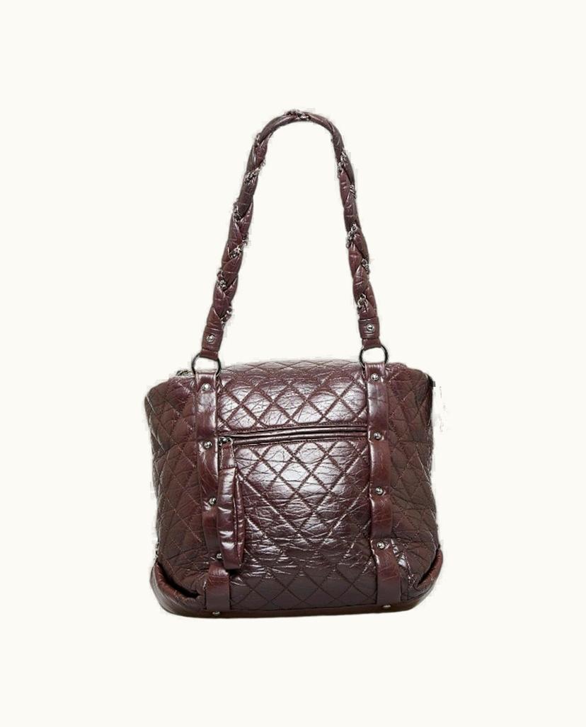 Chanel Chanel Lady Braid Shoulder Bag Brown Leather