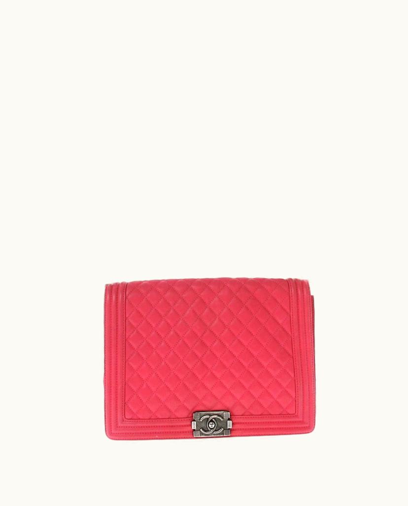 Chanel Chanel Boy Bag Calfskin Shoulder Bag Pink