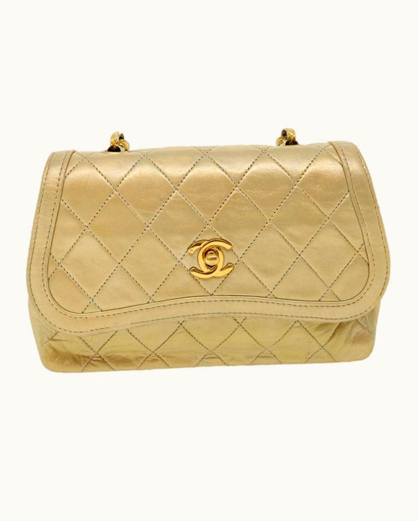 Chanel Chanel Classic Flap Bag Leather In Gold