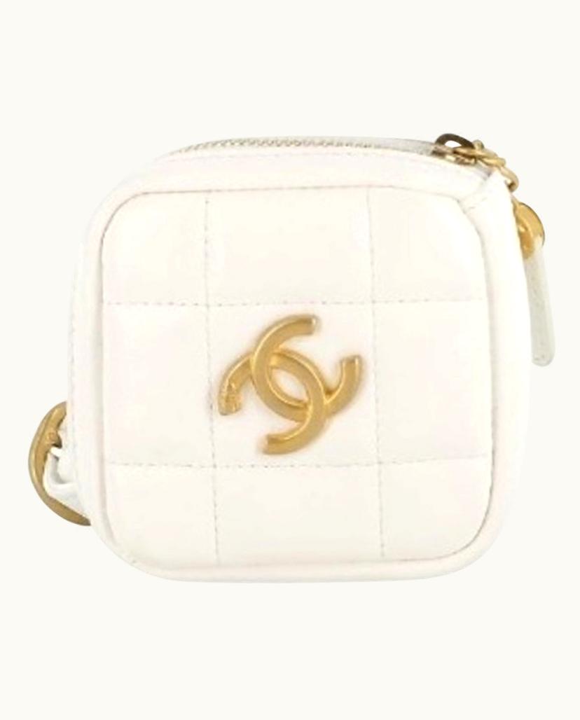 Chanel Chanel Women's Clutch Bag Leather In White