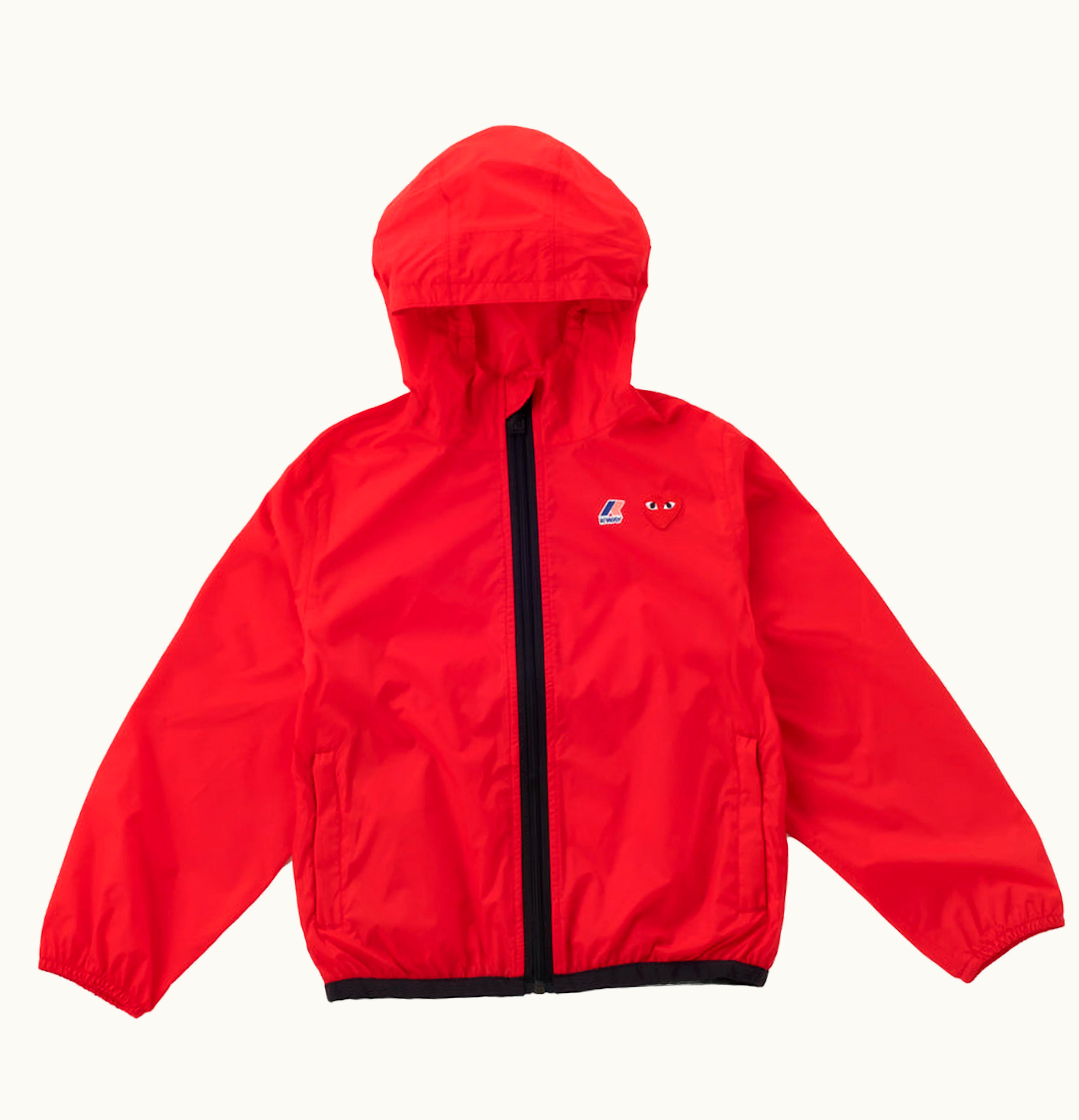 CDG Play CDG Play x K Way Kids Full Zip Jacket Red