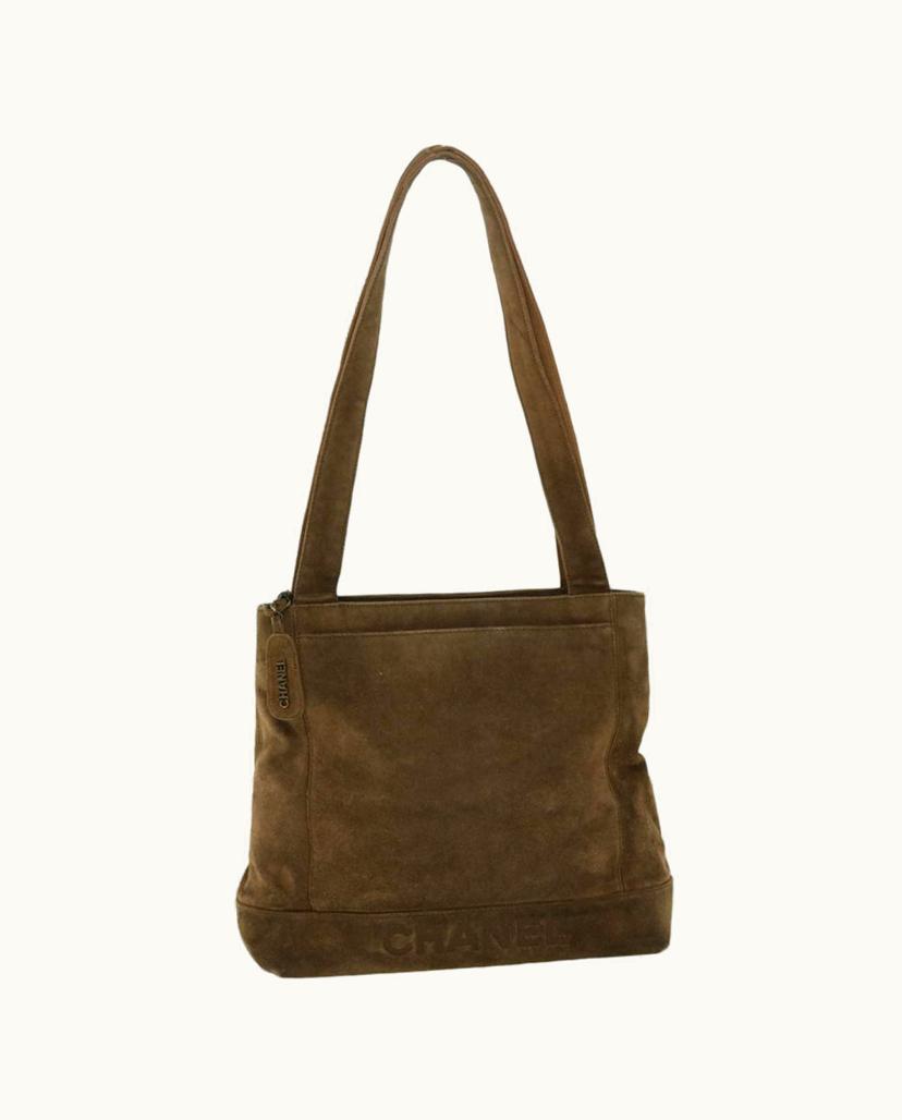 Chanel Chanel Cabas Tote Bag Suede Brown