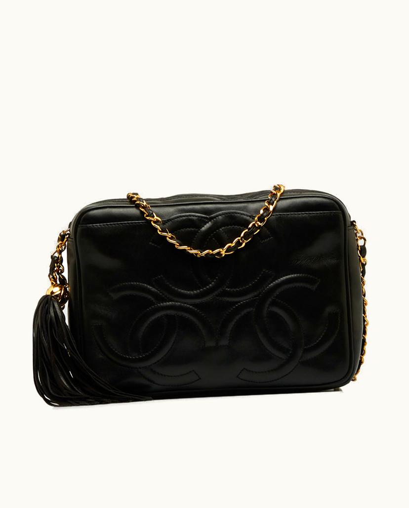 Chanel Chanel Triple CC Camera Bag Lambskin Leather Crossbody Black