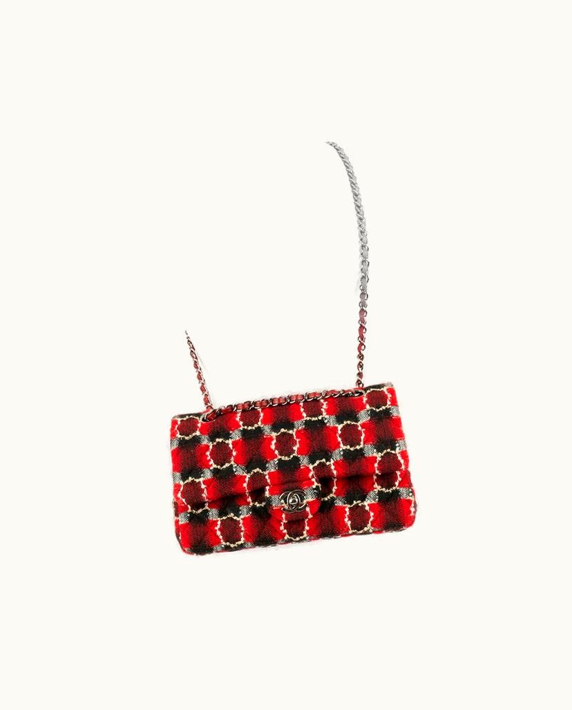 Chanel Chanel Collection 2013/2014 Sac Wool and Leather Handbag in Red