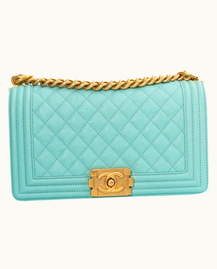 Chanel Chanel Boy Bag Leather Crossbody Blue