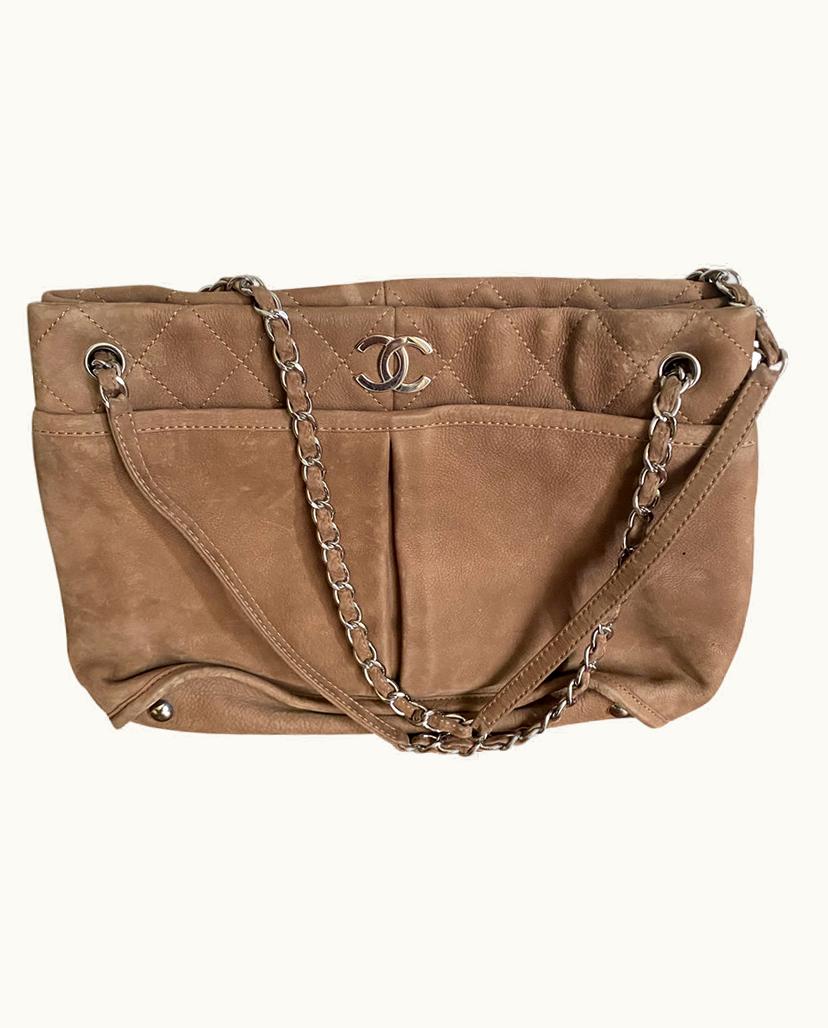 Chanel Chanel Women's Handbag Suede In Brown