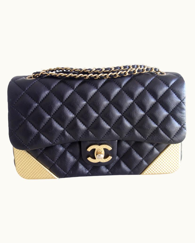 Chanel Chanel Classic Medium Bag Quilted Caviar Leather Black