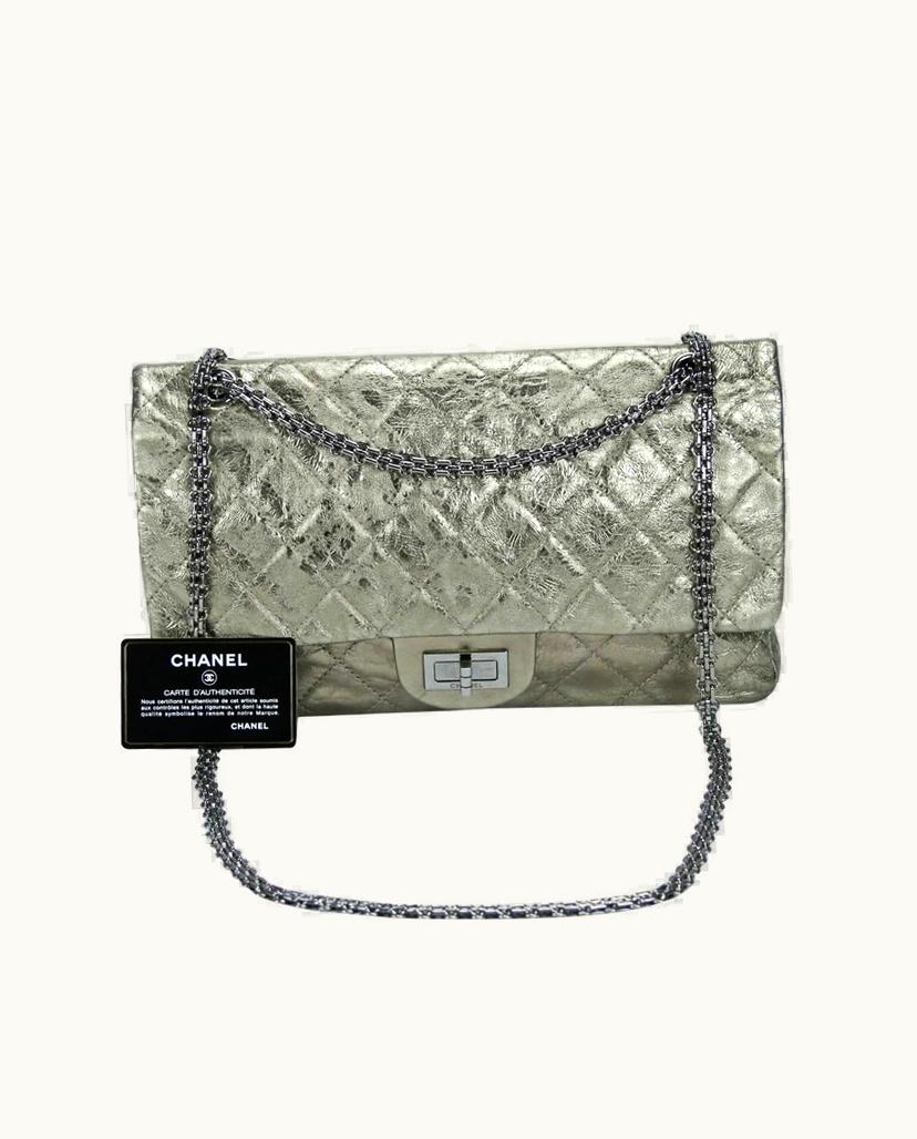 Chanel Chanel 2.55 Reissue Jumbo Shoulder Bag Gold Aged Calfskin